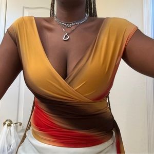 Fall Inspired Wrap Top